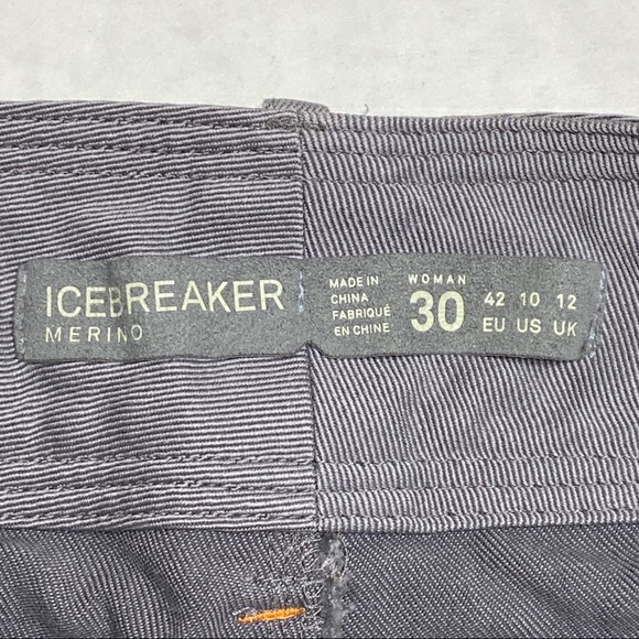ICEBREAKER Marino Gray Wool Vista Bootleg Travel Pants Sz: 10 - Picture 5 of 9